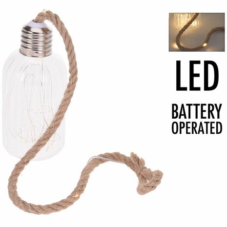 Glazen Lamp Met 20 Led